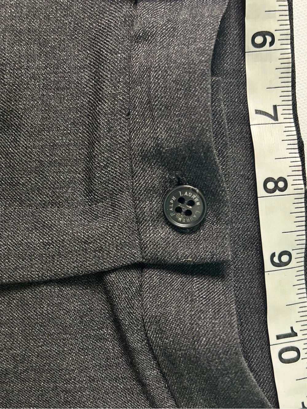 Ralph Lauren Women’s Vintage Dark Grey Wool Blend high-rise Trousers 1990s